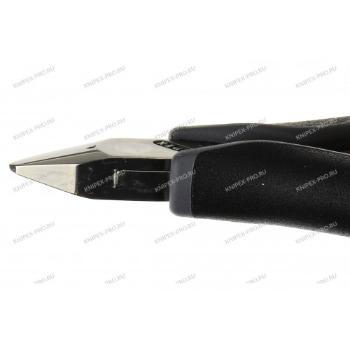 Кусачки, Knipex 77 42 11 5ESD, для электроники, полированные, двухкомпонентные чехлы, антистатические ESD, 115 mm, KN-7742115ESD