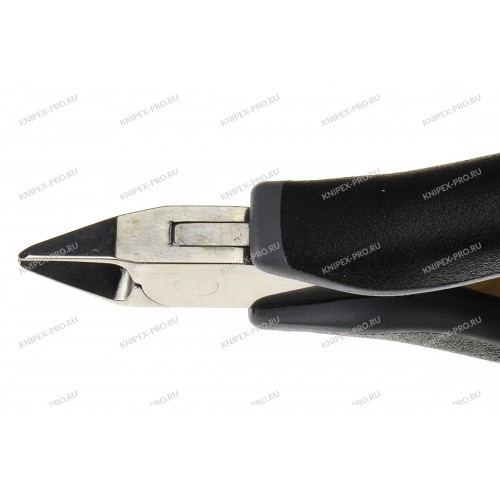 Кусачки, Knipex 77 42 11 5ESD, для электроники, полированные, двухкомпонентные чехлы, антистатические ESD, 115 mm, KN-7742115ESD