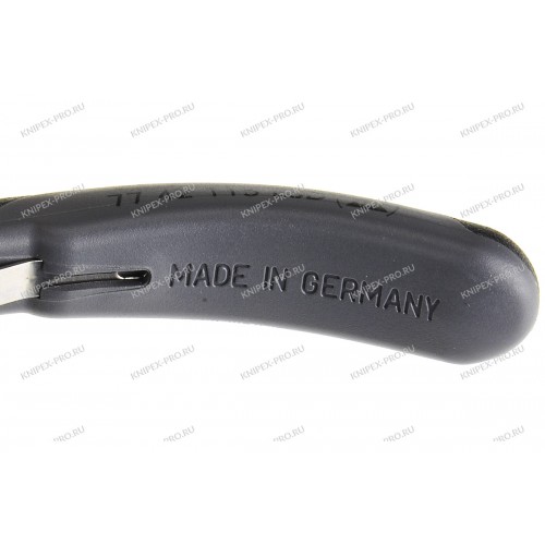 Кусачки, Knipex 77 42 11 5ESD, для электроники, полированные, двухкомпонентные чехлы, антистатические ESD, 115 mm, KN-7742115ESD