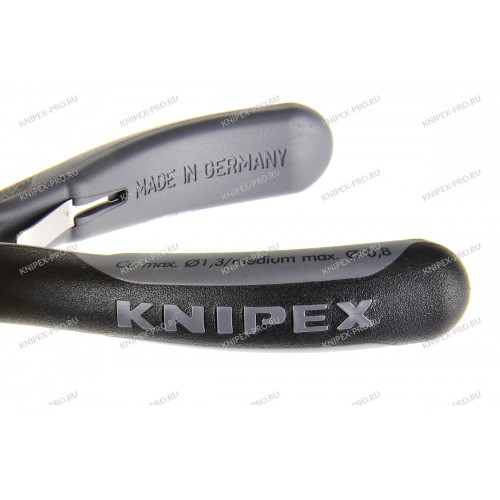 Кусачки, Knipex 77 42 11 5ESD, для электроники, полированные, двухкомпонентные чехлы, антистатические ESD, 115 mm, KN-7742115ESD