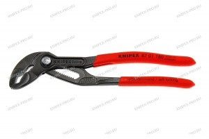 Клещи переставные Knipex 87 01 180, Cobra, с однокомпонентными ручками, чернёные, 180 mm, KN-8701180