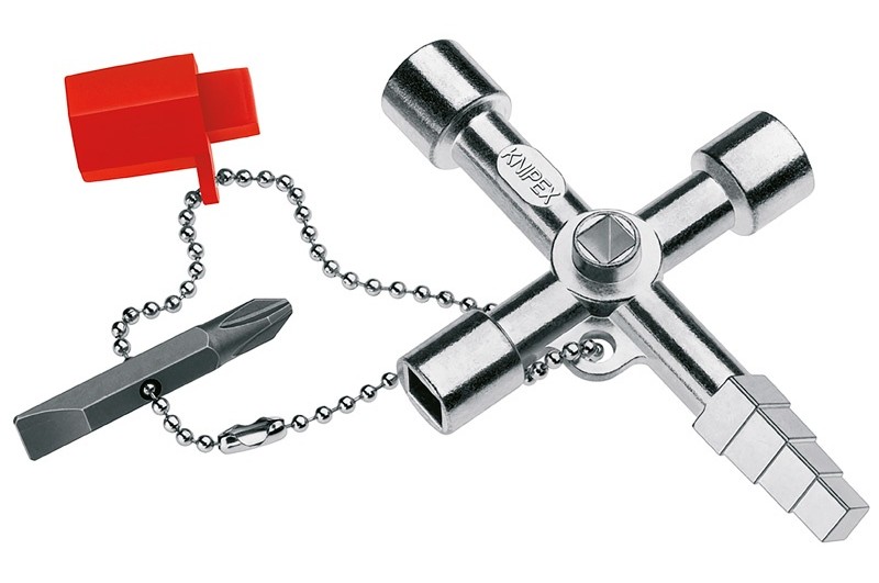 Ключ для электрошкафов Knipex 00 11 04, отливка из цинка, KN-001104