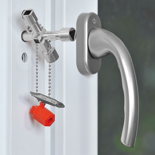 Ключ для электрошкафов Knipex 00 11 04, отливка из цинка, KN-001104