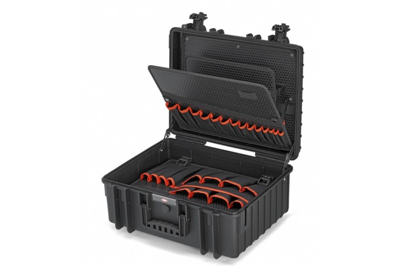 Чемодан Knipex 00 21 36 LE, "Robust 34" Elektro, ударопрочный полипропилен, пустой, 419 х 215 х 510 мм, KN-002136LE