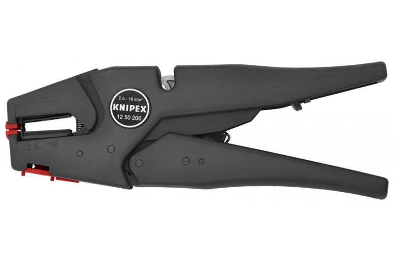 Стриппер Knipex 12 50 200, самонастраивающийся, патентованный, 2, 5 - 16, 0 кв.мм, KN-1250200 Стриппер Knipex 12 50 200, самонастраивающийся, патентованный, 2, 5 - 16, 0 кв.мм, KN-1250200