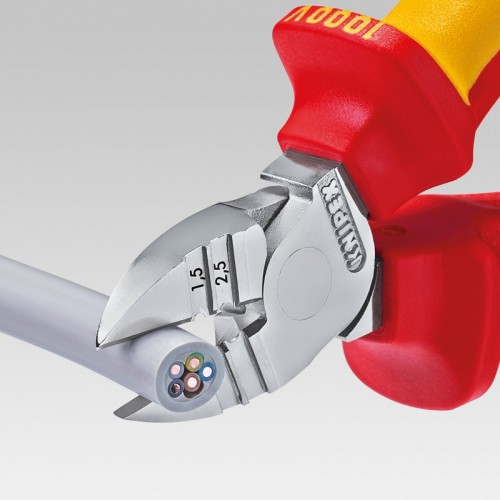 Кусачки Knipex 14 26 160, диэлектрические VDE 1000V, боковые для удаления изоляции, хромированные, 1, 5 + 2, 5 кв.мм, KN-1426160