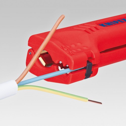 Стриппер Knipex 16 90 13 0SB для снятия изоляции с круглых кабелей типа NYM, ⌀ 8, 0 - 13, 0 mm, KN-1690130SB Стриппер Knipex 16 90 13 0SB для снятия изоляции с круглых кабелей типа NYM, ⌀ 8, 0 - 13, 0 mm, KN-1690130SB