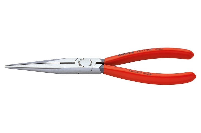 Длинногубцы Knipex 26 11 200, модель "Аист", с режушими кромками, 200mm, KN-2611200