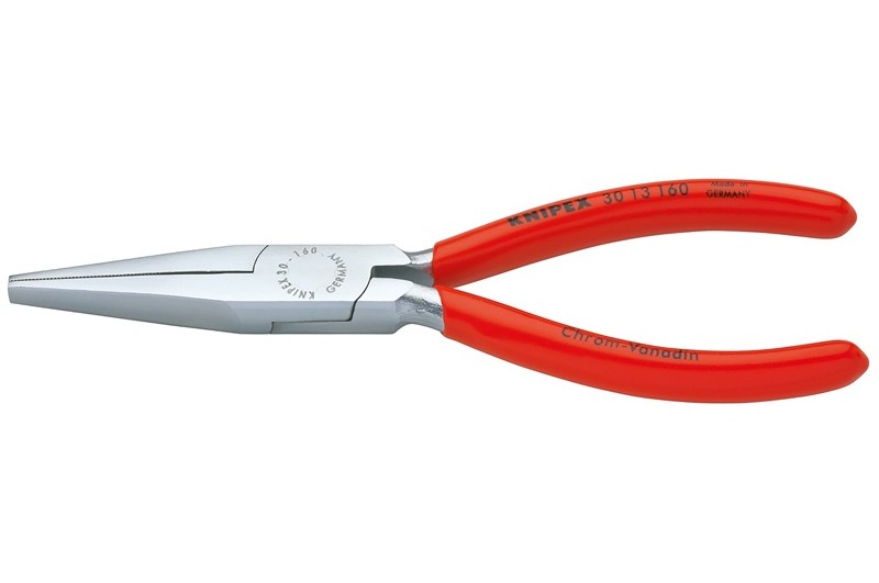 Длинногубцы Knipex 30 13 140, без режущих кромок, однокомпонентные чехлы, хромированные, 140mm, KN-3013140 Длинногубцы Knipex 30 13 140, без режущих кромок, однокомпонентные чехлы, хромированные, 140mm, KN-3013140
