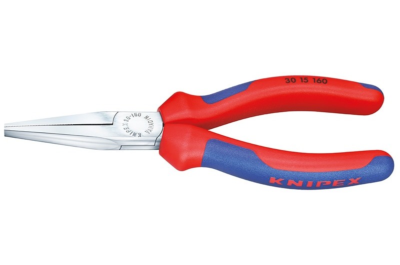 Длинногубцы Knipex 30 15 190, без режущих кромок, двухкомпонентные чехлы, хромированные, 190mm, KN-3015190 Длинногубцы Knipex 30 15 190, без режущих кромок, двухкомпонентные чехлы, хромированные, 190mm, KN-3015190