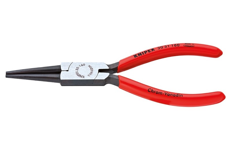 Круглогубцы Knipex 30 31 160, без режущих кромок, чернёные, однокомпонентные чехлы, 160mm, KN-3031160 Круглогубцы Knipex 30 31 160, без режущих кромок, чернёные, однокомпонентные чехлы, 160mm, KN-3031160