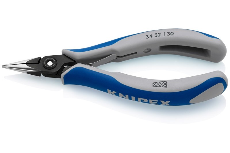 Плоскогубцы Knipex 34 52 130, для электроники, прицезионные, 130 мм, KN-3452130 Плоскогубцы Knipex 34 52 130, для электроники, прицезионные, 130 мм, KN-3452130