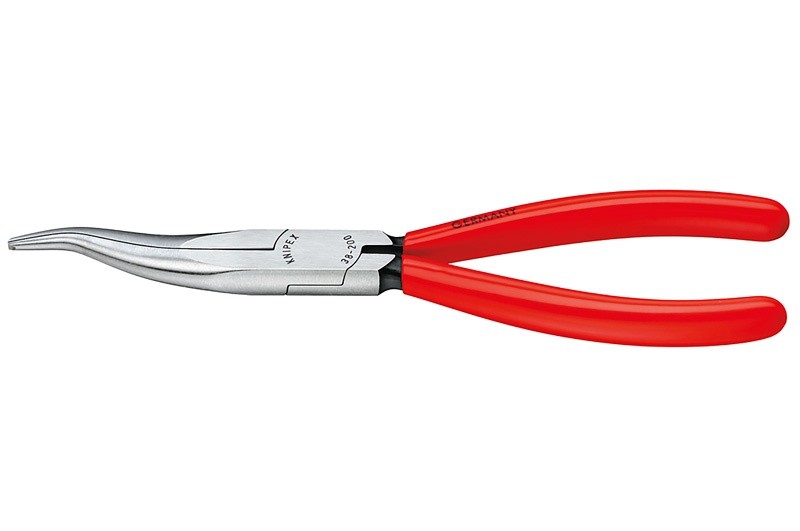 Длинногубцы Knipex 38 31 200, для механика, однокомпонентные чехлы, чёрные, 200 мм, KN-3831200