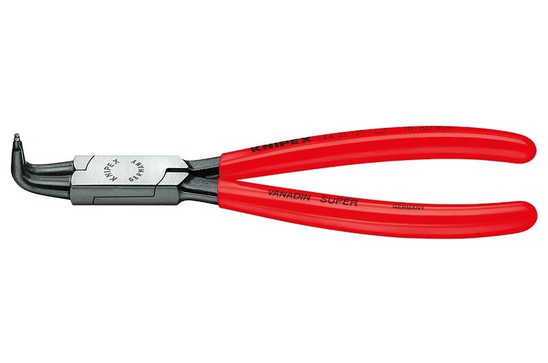 Щипцы Knipex 44 21 J31, для стопорных колец (внутренних), изогнутые ∡90°, чернёные, для отверстий ⌀ 40-100 мм, KN-4421J31 Щипцы Knipex 44 21 J31, для стопорных колец (внутренних), изогнутые ∡90°, чернёные, для отверстий ⌀ 40-100 мм, KN-4421J31