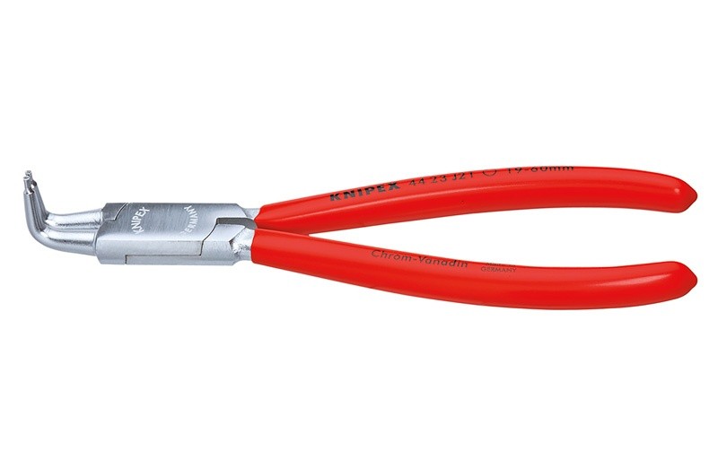 Щипцы Knipex 44 23 J11, для стопорных колец (внутренних), изогнутые ∡90°, хромированные, для отверстий ⌀ 12-25 мм, KN-4423J11 Щипцы Knipex 44 23 J11, для стопорных колец (внутренних), изогнутые ∡90°, хромированные, для отверстий ⌀ 12-25 мм, KN-4423J11