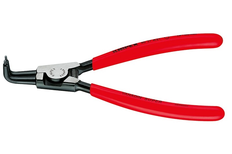 Щипцы Knipex 46 21 A01, для стопорных колец (внешних), изогнутые ∡90°, чернёные, для валов ⌀ 3-10 мм, KN-4621A01