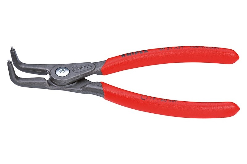 Щипцы Knipex 49 21 A31, для стопорных колец (внешних), прецизионные, изогнутые ∡90°, для валов ⌀ 40-100 мм, KN-4921A31