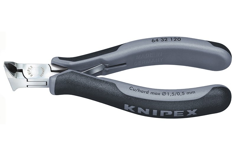 Кусачки Knipex 64 32 12 0ESD, торцевые для электроники, антистатические ESD, коробчатый шарнир, полированные, 120 mm, KN-6432120ESD