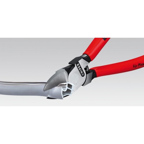 Кусачки боковые Knipex 72 01 140, для пластмассы, однокомпонентные чехлы, полированные, 140 mm, KN-7201140