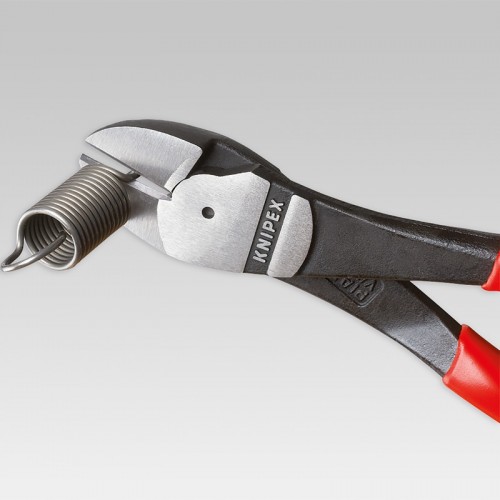 Кусачки Knipex 74 05 250, боковые, особой мощности, двухкомпонентные чехлы, хромированные, 250 mm, KN-7405250