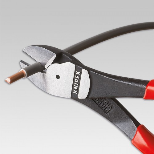Кусачки Knipex 74 12 180, боковые, особой мощности, двухкомпонентные чехлы, с разжимной пластиной, 180 mm, KN-7412180 Кусачки Knipex 74 12 180, боковые, особой мощности, двухкомпонентные чехлы, с разжимной пластиной, 180 mm, KN-7412180