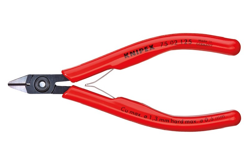 Кусачки, Knipex 75 12 125, для электроники, воронёные, винтовой шарнир, 125 mm, KN-7512125 Кусачки, Knipex 75 12 125, для электроники, воронёные, винтовой шарнир, 125 mm, KN-7512125