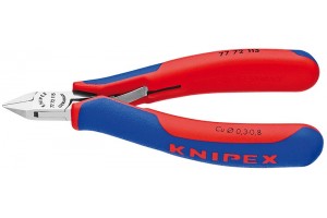 фото для товара Кусачки Knipex 77 72 11 5SB, для электроники, хромированные, коробчатый шарнир, с двухкомпонентными ручками, в блистерной упаковке, 115 mm, KN-7772115SB, KN-7772115SB, 8926 руб., KN-7772115SB, , АКЦИИ