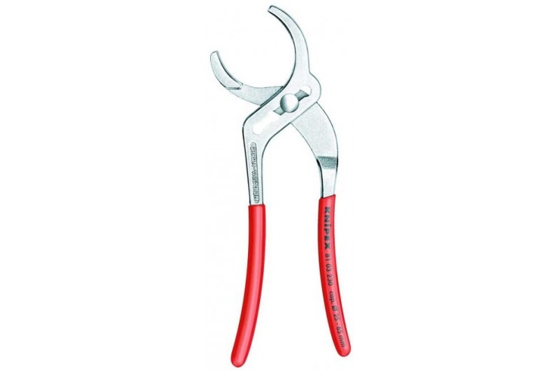 Клещи Knipex 81 03 230, трубные захватные, хромированные, с однокомпонентными чехлами, 230 mm, KN-8103230