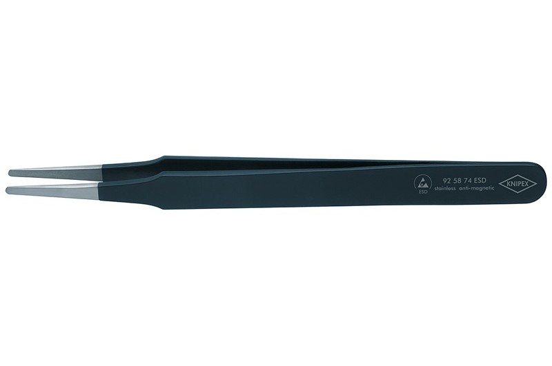Пинцет Knipex 92 58 74 ESD, антистатический ESD, прецизионный, нержавеющая немагнитная сталь, 120 mm, KN-925874ESD