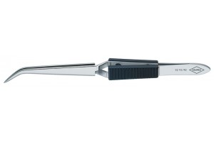 Пинцет Knipex 92 95 90, с перекрещивающимися губками, никелерованный, ∡45°, 160 mm, KN-929590
