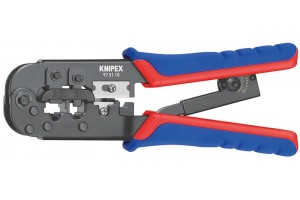 Пресс-клещи Knipex 97 51 10, для опрессовки RJ разъёмов, 6 и 8 полосные, вороненые, 190 mm, KN-975110