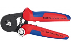 Пресс-клещи Knipex 97 53 04, автоматические, двухкомпонентные ручки, 0, 08 - 10 + 16 mm², 180 mm, KN-975304