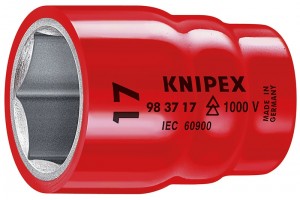 Головка торцевая Knipex 98 37 10, диэлектрическая VDE 1000V, шестигранная, хвостовик 3/8, 10, 0 mm, KN-983710