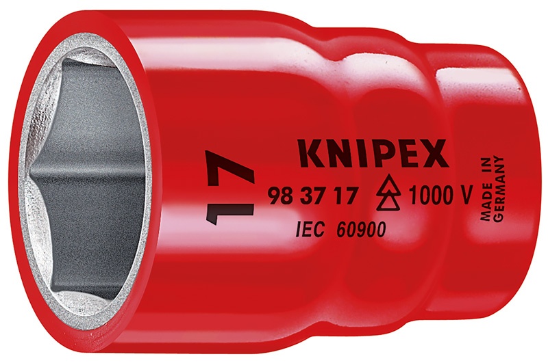 Головка торцевая Knipex 98 37 17, диэлектрическая VDE 1000V, шестигранная, хвостовик 3/8, 17, 0 mm, KN-983717 Головка торцевая Knipex 98 37 17, диэлектрическая VDE 1000V, шестигранная, хвостовик 3/8, 17, 0 mm, KN-983717