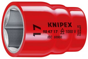 Головка торцевая Knipex 98 47 11, диэлектрическая VDE 1000V, шестигранная, хвостовик 1/2, 11, 0 mm, KN-984711