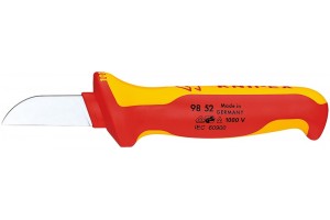 фото для товара Нож Knipex 98 52, для снятия изоляции, диэлектрический VDE 1000V, 190 mm, KN-9852, KN-9852, 2790 руб., KN-9852, KNIPEX, Ножи для удаления изоляции VDE 1000V